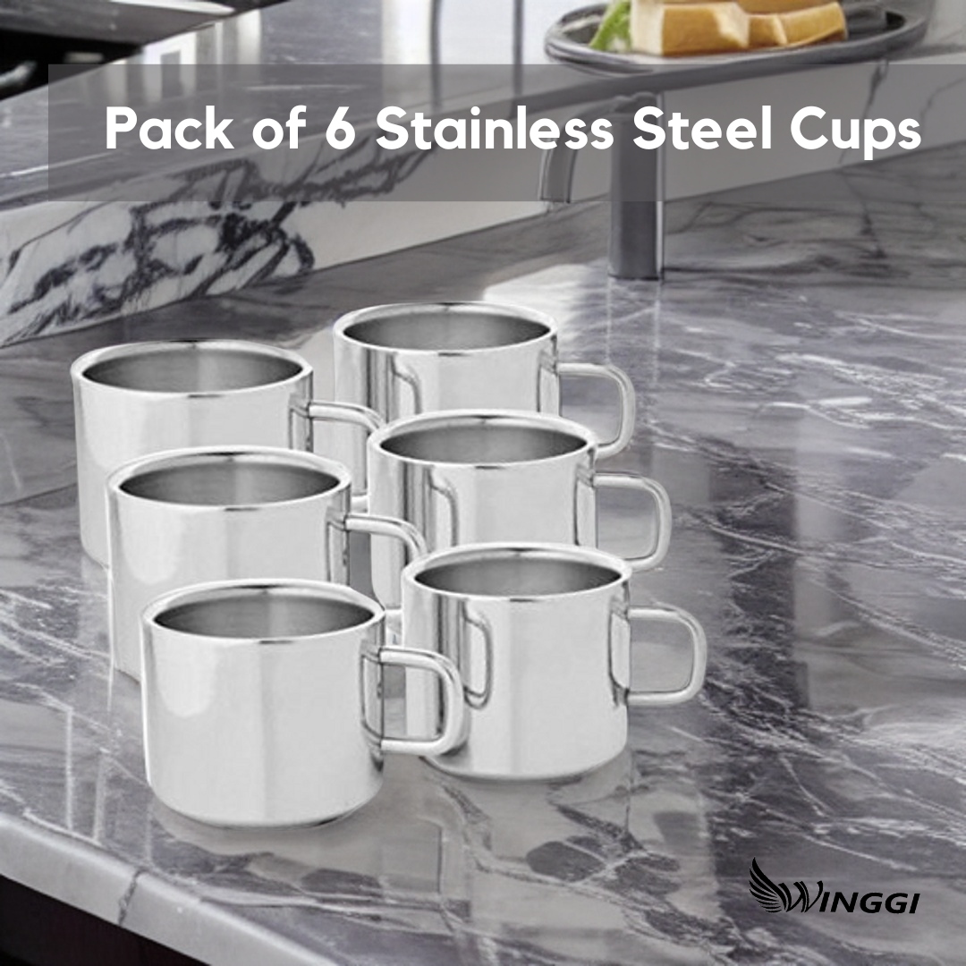 Elegant Steel Cups Features